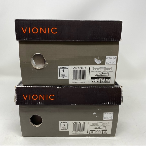 Vionic Splendid Midisnake Merlot Snake sneakers - Picture 6 of 8